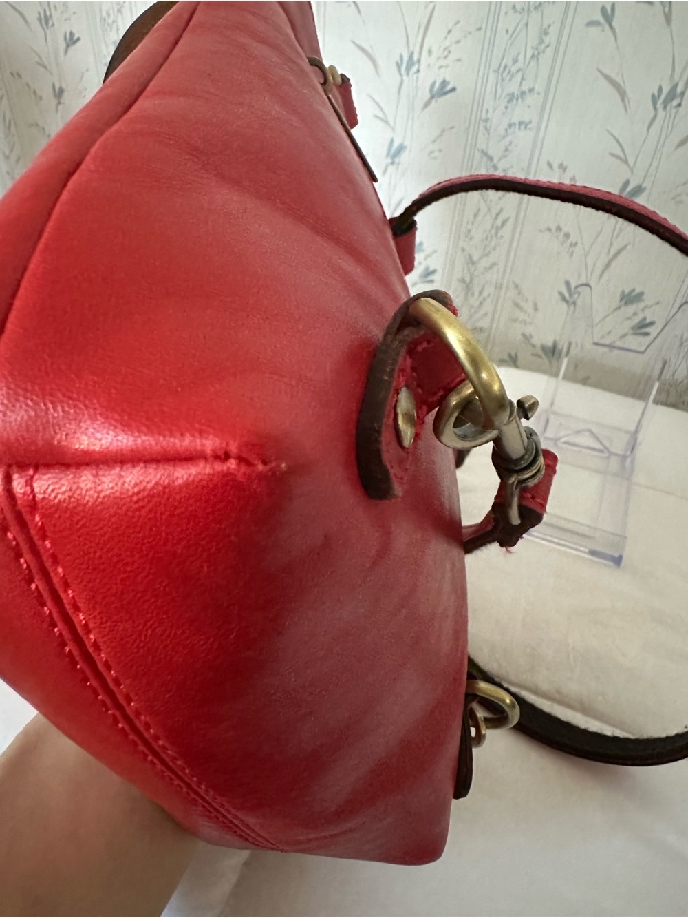 Patricia Nash Red Leather Backpack - Picture 10 of 14